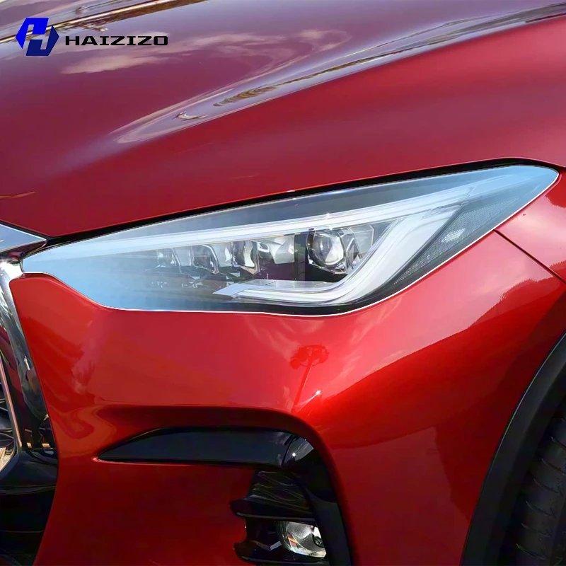 

For INFINITI QX55 2022-2025 Smoke Black TPU Headlight Protection Film Anti-Scratch & UV Resistant Easy Install Vinyl Wrap Kit