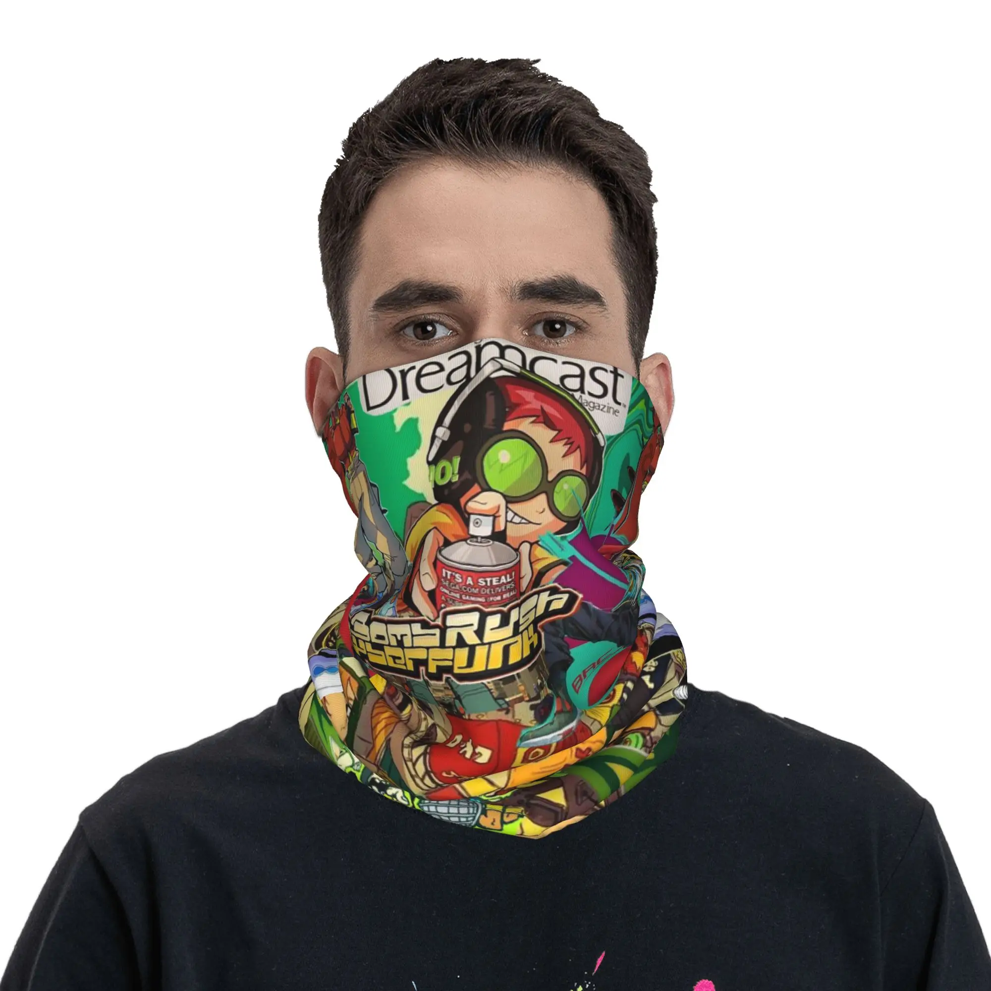 Jet Set Radio Future Game Printed Pattern Bandana Neck Cover Printed Magic Scarf Balaclava Running For Men Women Breathable