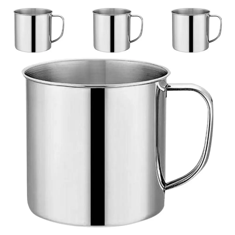 4Pcs Kids Stainless Steel Cups – Wide Mouth, Easy Clean, Safe for Indoor Outdoor Camping
