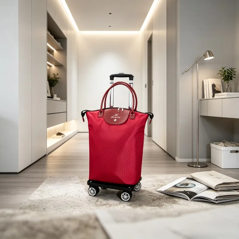 Compact Folding Grocery Cart,Detachable Dual Use Pull Wagon,Lightweight Hand Trolley for Shopping, Large Capacity Market Carrier