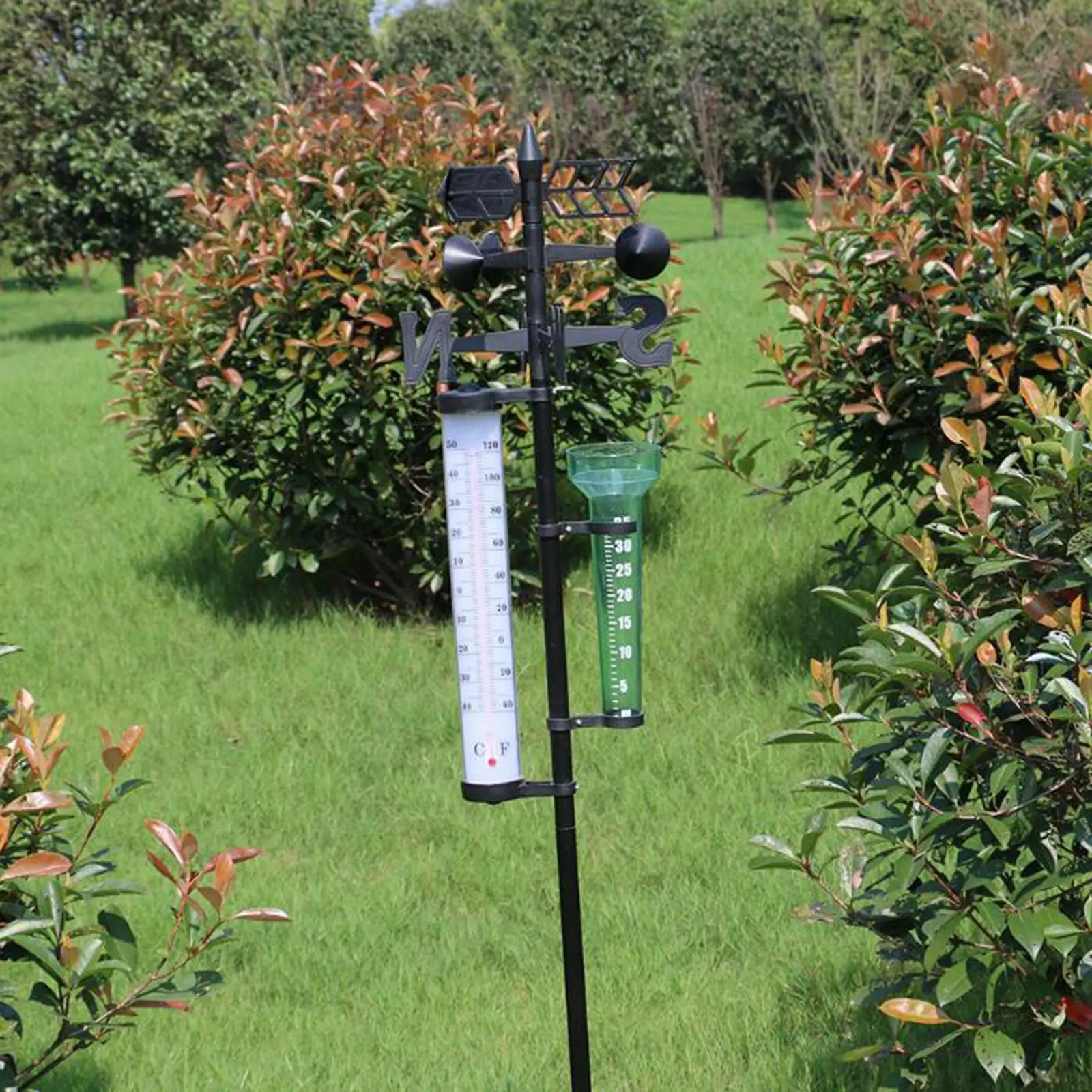 Weather station Rain gauge Wind thermometer Garden direction arrow