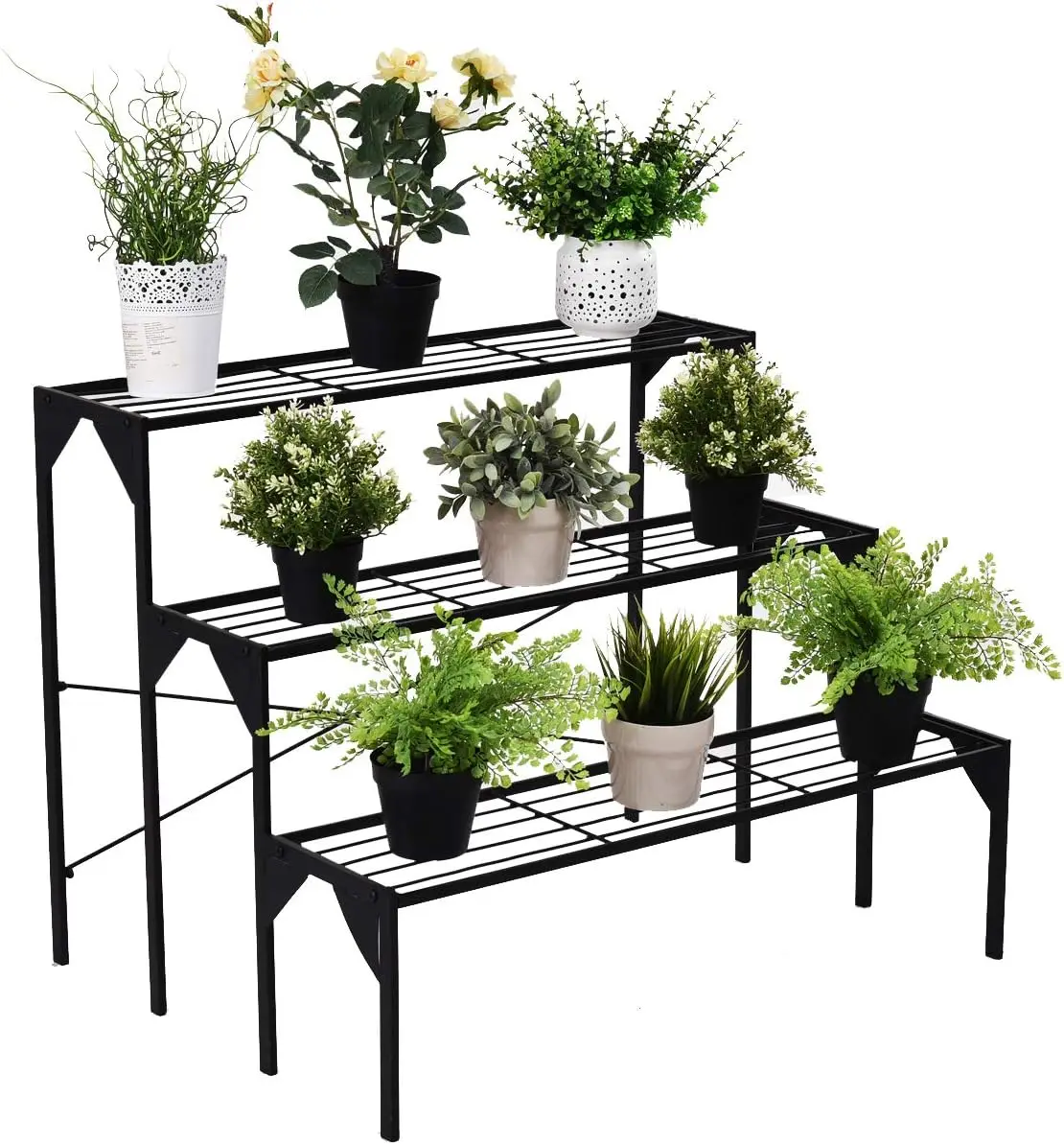 

Comfort Corner 3 Tiers Plant Stand, Garden Shelf for Large Flower Pot, Decorative Display Rack Shelves Indoor Outdoor Garden