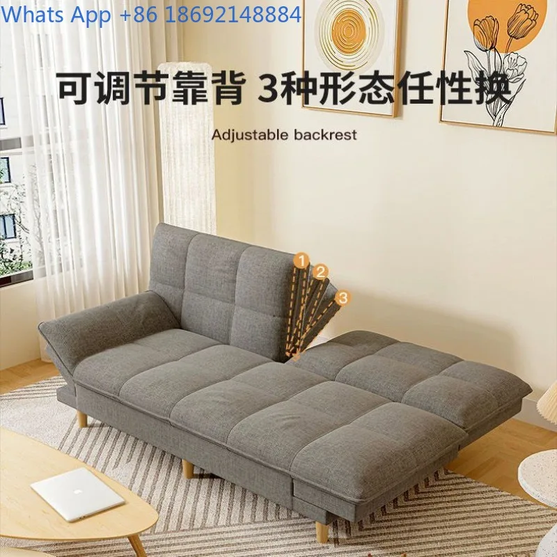 

Foldable Sofa Bed Dual-use Rental Room Modern Simple Multi-functional Nordic Fabric Small Sofa Living Room