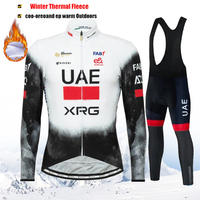 UAE Team Winter Thermal Fleece Long Sleeve Cycling Jersey Set  Ropa Ciclismo Bicycle Clothing MTB Bike Mens Bib Pants Suit 2025