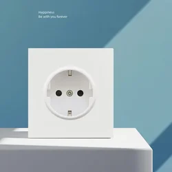 European Standard Wall Dimmer Knob Switch Stainless Steel Panel Power EU Outlet 16A 250V for Home Improvement