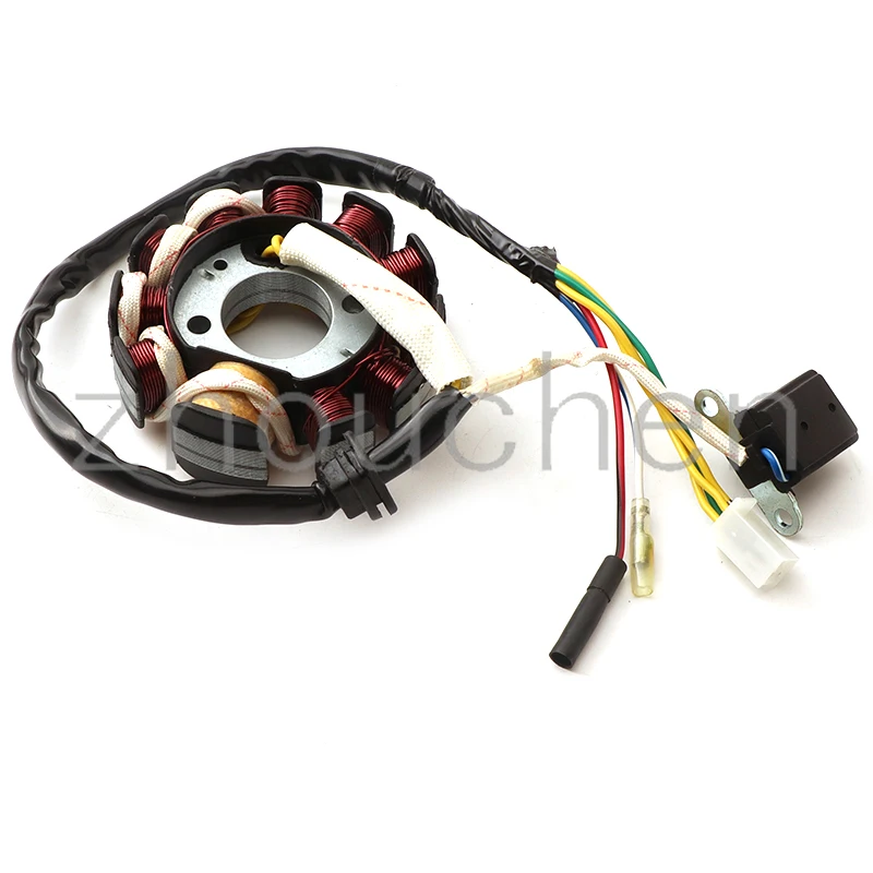 Glixal GY6 125cc 150cc 11 coil Magneto Alternator Stator for Chinese Scooter Moped ATV Go Kart Quads 152QMI 157QMJ Engine (4+2)