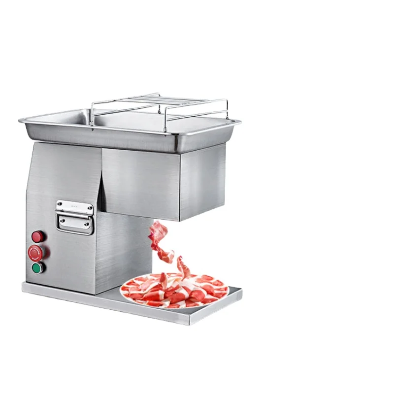 220V Electric Fully Automatic Commercial Meat Slicer New Condition Table Type Shredded Meat Cutting Machine Motor Restaurants