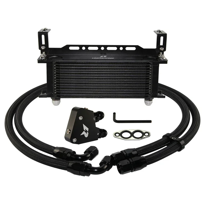 

Oil Cooler w/ Bracket Kit AN10 Black 15/16 Row Engine For GM Chevrolet Corvette Camaro C5 C6 LS1 LS2 1997-2019 LS3 4.8L