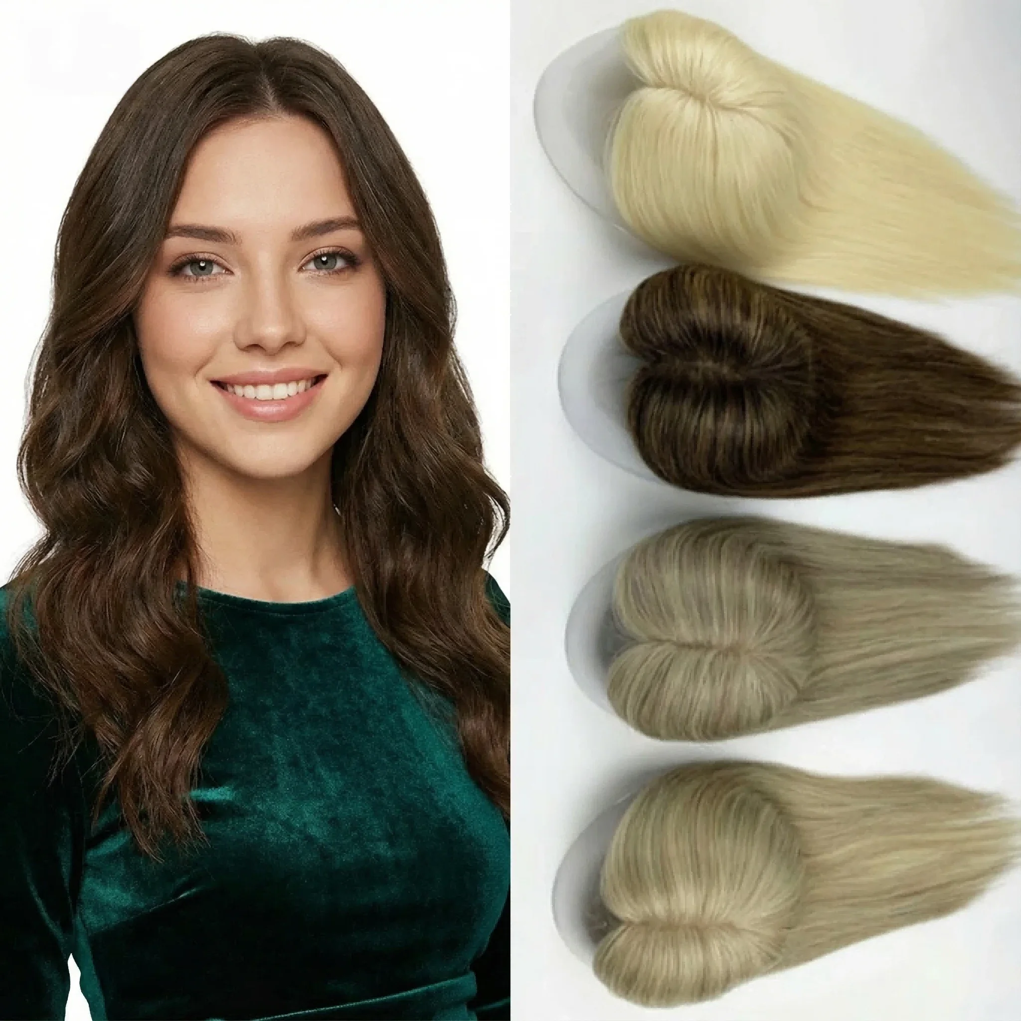 

Элитный топпер из натуральных волос | Базовый моноволоконный топ для женщин | Плотное покрытие | Без коротких волос | Кастомизация цвета и размера