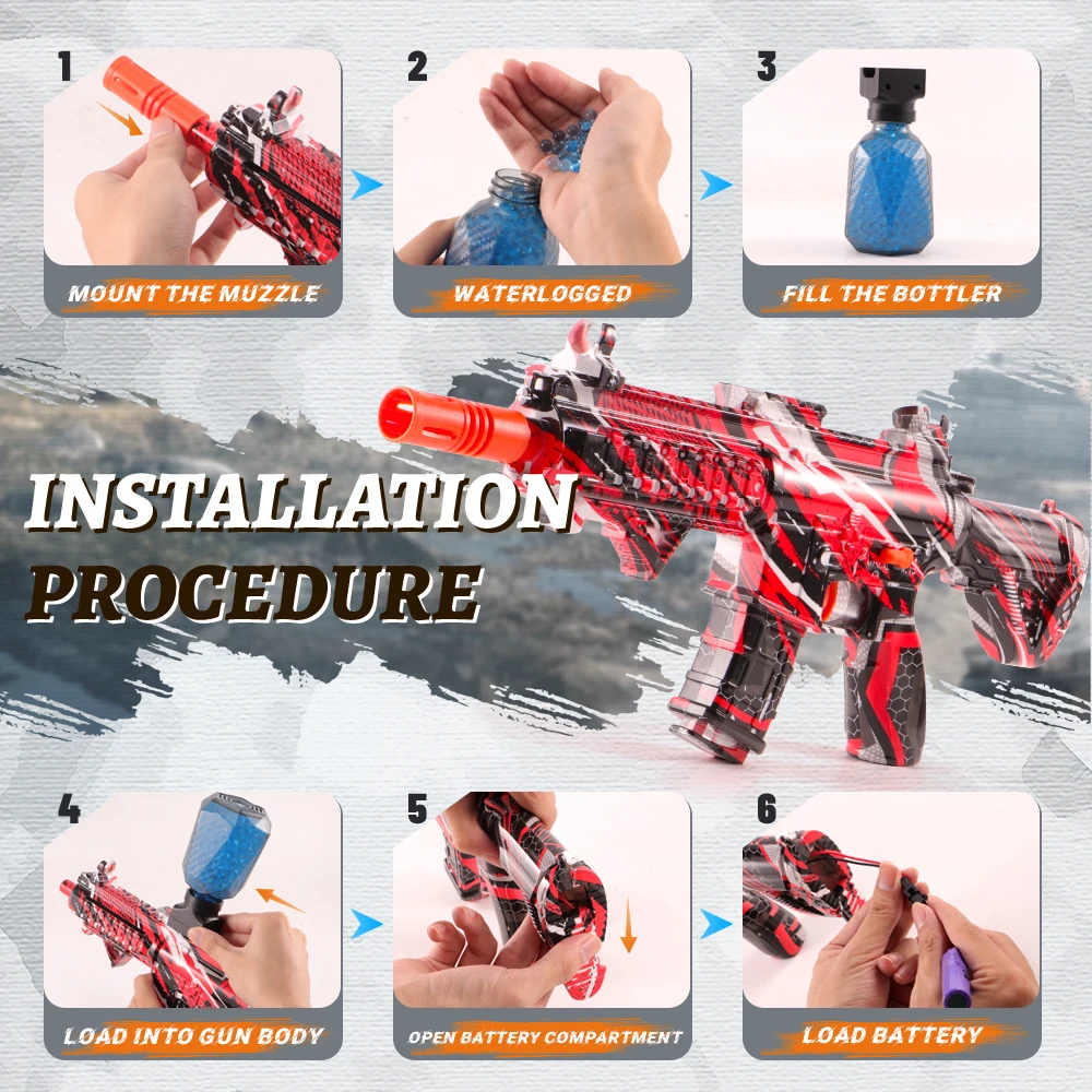 M416 Electric Gel Ball Blaster Toys, Splatter Ball Blaster na 14+, zabawki do gier na świeżym powietrzu (kulelowa kulka nie jest dołączona)