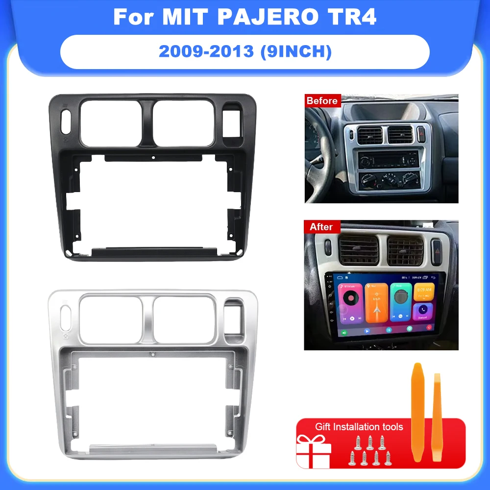 Para MIT PAJERO TR4 9 POLEGADAS Quadro Fascia Para Pajero iO 1998-2007 Liebao Feiteng 2009-2013 Android GPS MP5 Estéreo Player 2 Din Cabeça