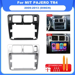 MIT PAJERO TR4 9 인치 프레임 Fascia For Pajero iO 1998-2007 Liebao Feiteng 2009-2013 Android GPS MP5 스테레오 플레이어 2 Din Head