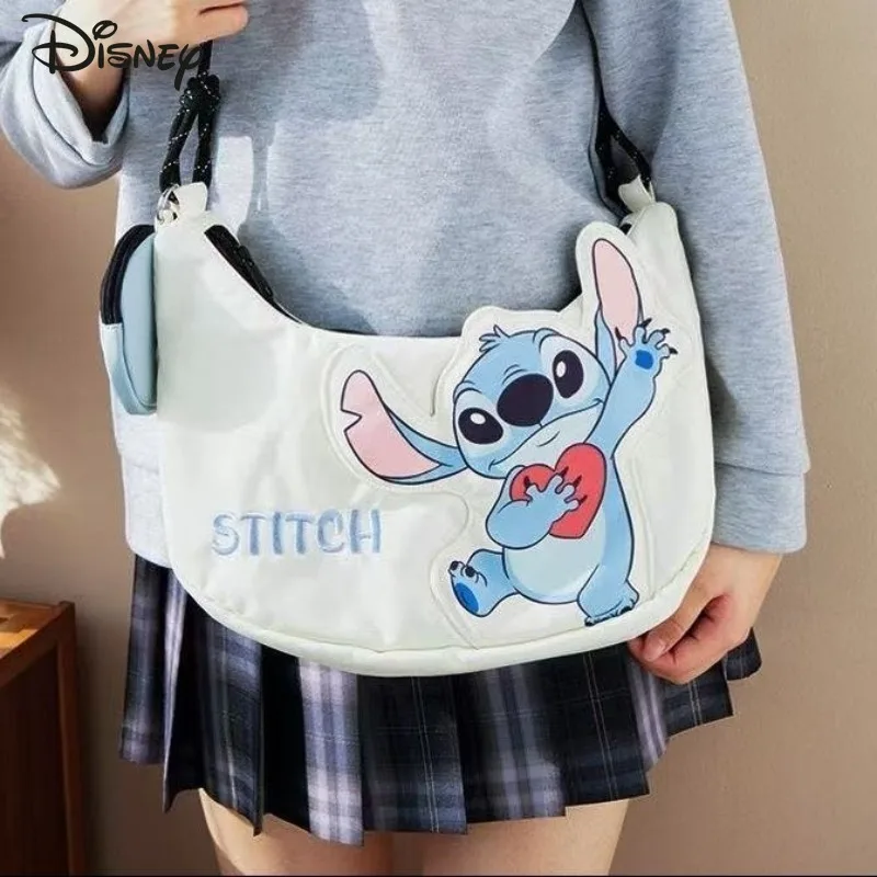 

Stitch Messenger Bag Student Cartoon Large Capacity Cute Versatile Shoulder Bags Outdoor Use