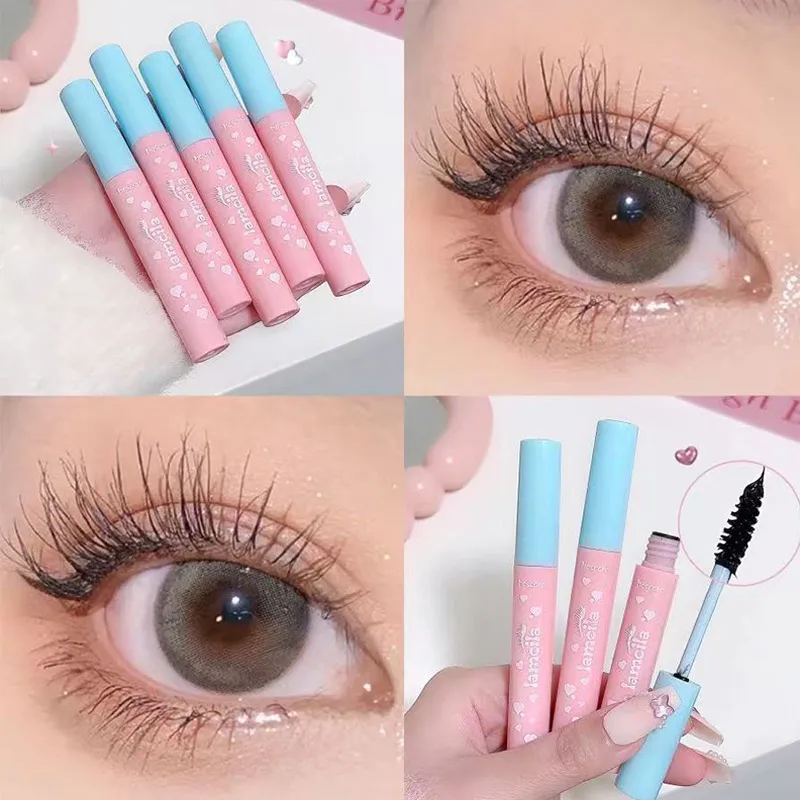 1/2/3Pcมาสคาร่าLong-Actingกันน้ําNon-Haloสียางง่ายต่อการลบแต่งหน้าNon-cakingมาสคาร่าCurling Lashขยายขนตาแต่งหน้า