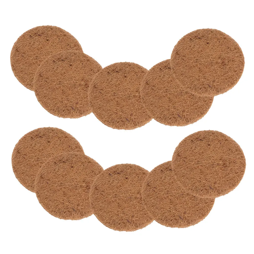 

10 Pcs Coconut Fiber Pot Mat Leak Proof Nesting Pad for Parakeet Finch Chicken Bird Cage Supplies Bedding Liners
