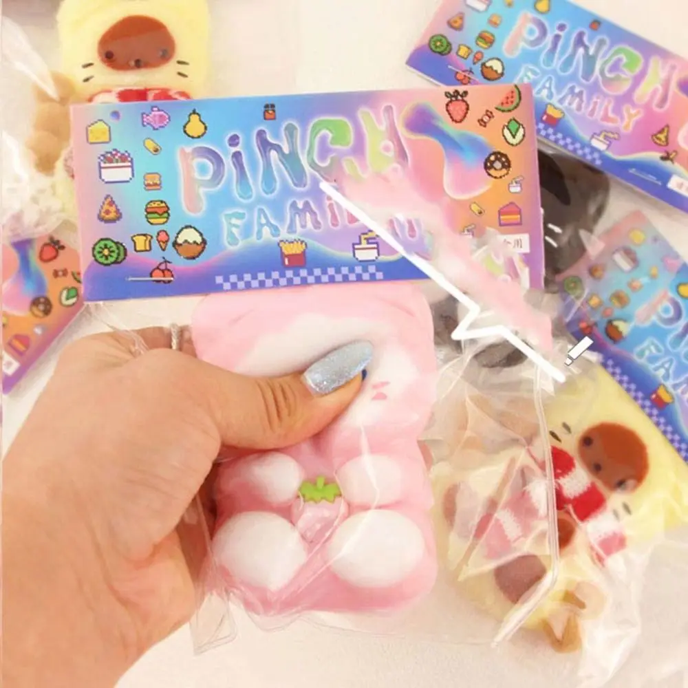 Nouveauté peluche chat presser jouet sensoriel Silicone dessin animé Fidget jouet TPR 3D pincement décompression jouet jouets drôles