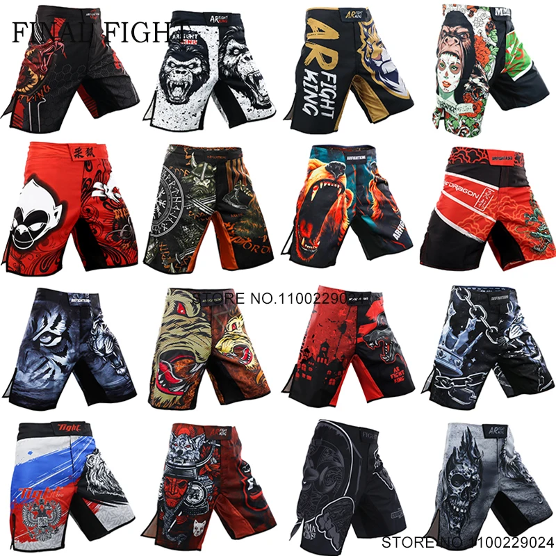 Spodenki MMA dla mężczyzn Crossfit BJJ spodenki bokserskie tygrys sztuki walki sparing grappling odzież Muay Thai Kickboxing spodnie bojowe