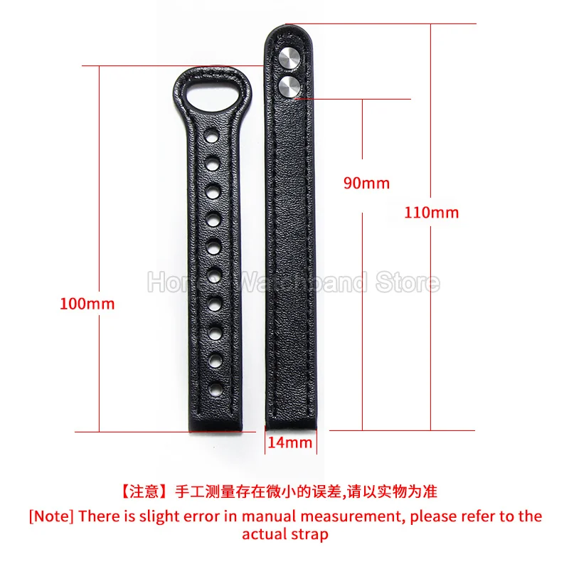 Multi-Color Exquisite Genuine Leather Watchband with Rivet Accents for Apple Garmin Lily2 Adjustable Replacement Watchband