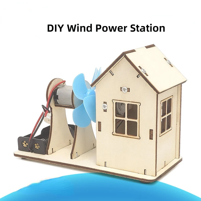

DIY Wind Power Station Materials Students Science and Technology Hand-assembled Teaching Aids Stem Children's Educational Toys