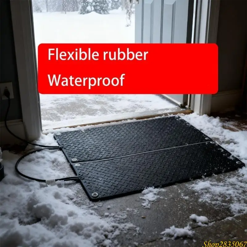 Constant Snow Melting Pad 30x90cm Size 220V European Potential for Efficient Action Walkways Entrances Rubber Plan 831F