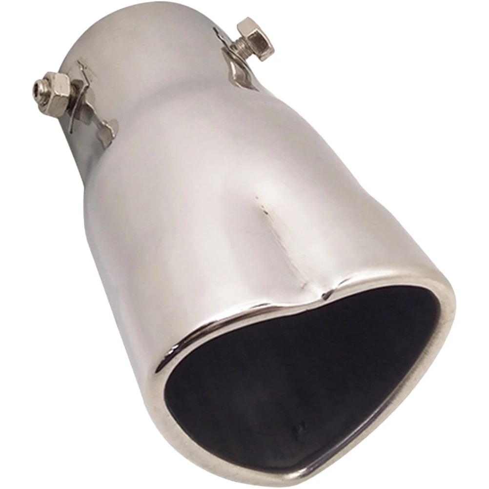 

Heart Shaped Exhaust Tip 2 5 Inlet Muffler Car Stainless Steel Accessories Women Trailer Door Bumper Decorative Bright