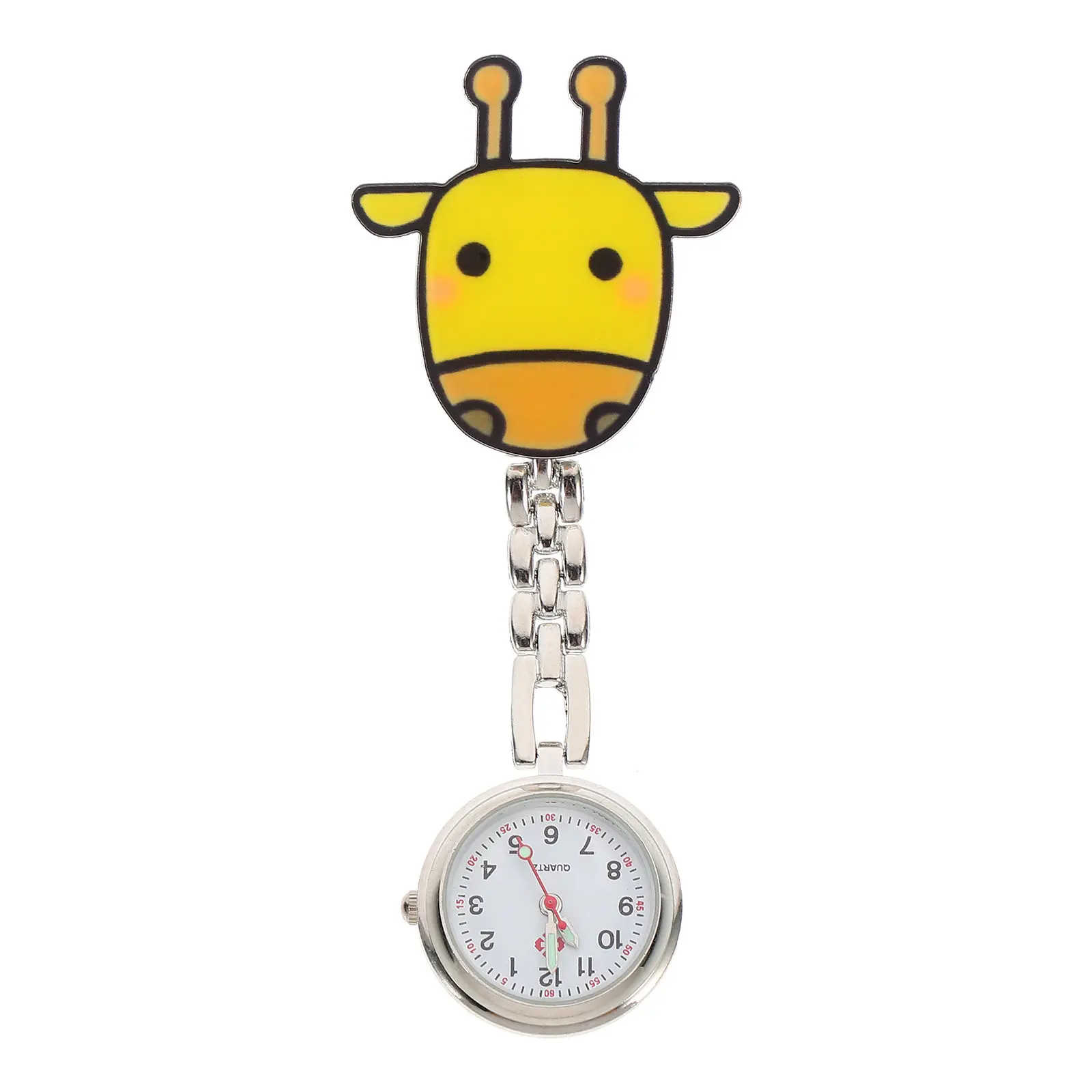 1Pcs Nurse Watch Cartoon Pattern Quartz Hanging Fob Practical Nurse Pocket Watch Clinic Staff Gift Hanging Fob Watches