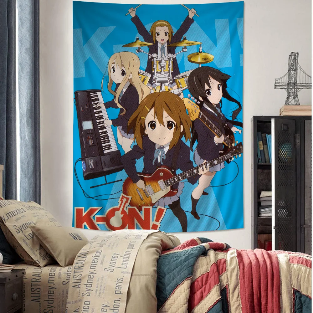 Anime K-ON Cartoon Tapestry For Living Room Home Dorm Decor INS Home Decor