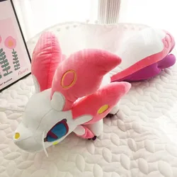 90cm Monster Hunter Mizutsune‌ Fox Plush Stuffed Dolls Large Soft Pillow Plushie Animal Toy Kawaii Cute Toy Kids Christmas Gift