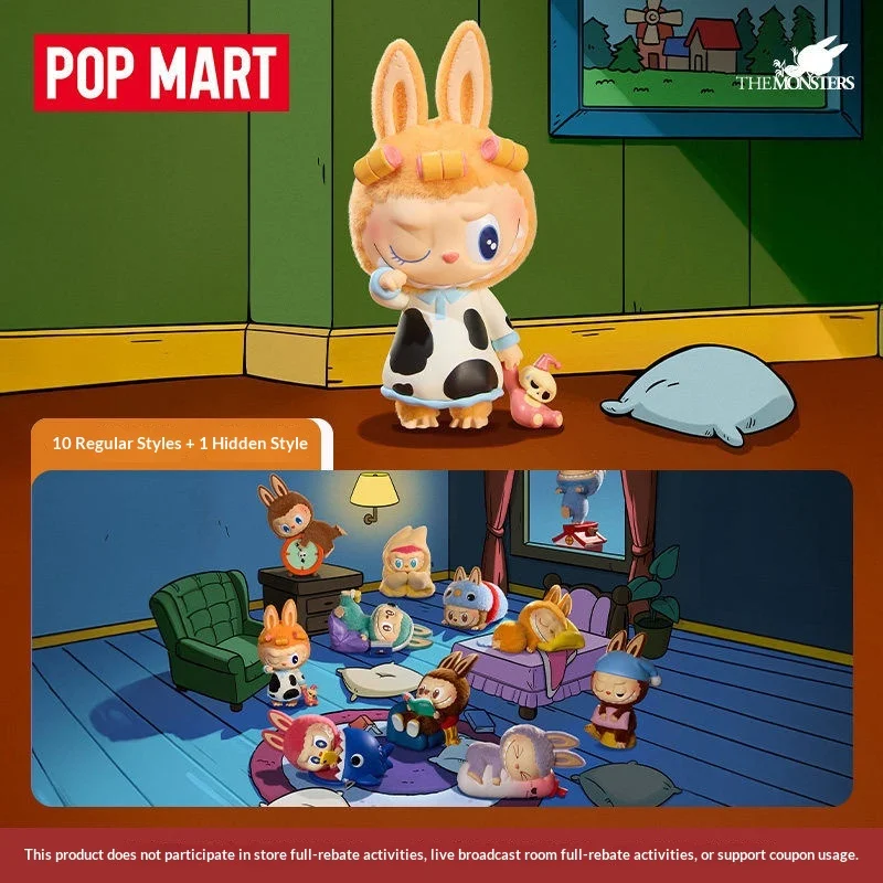 

POP MART LABUBU The Monsters Midnight 1AM: Коллекционные виниловые фигурки-сюрпризы (10 обычных, 1 скрытая) – подарок для фанатов аниме