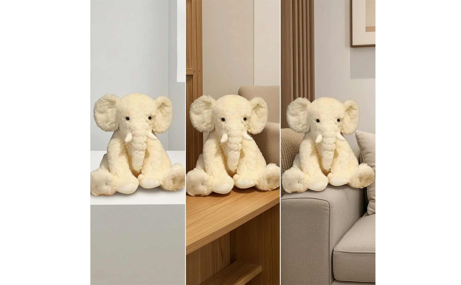Elephant Stuffed Animal Soft Stuffed Elephant Cuddly Cute for Children, Nursery, Bedroom