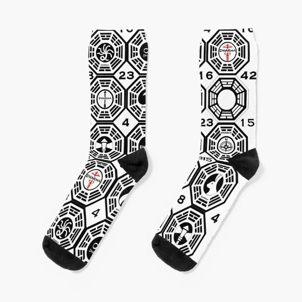 

Lost Dharma Stations with the Numbers Socks Children's Toe sports cute aesthetic Men Socks Luxury Brand Women's