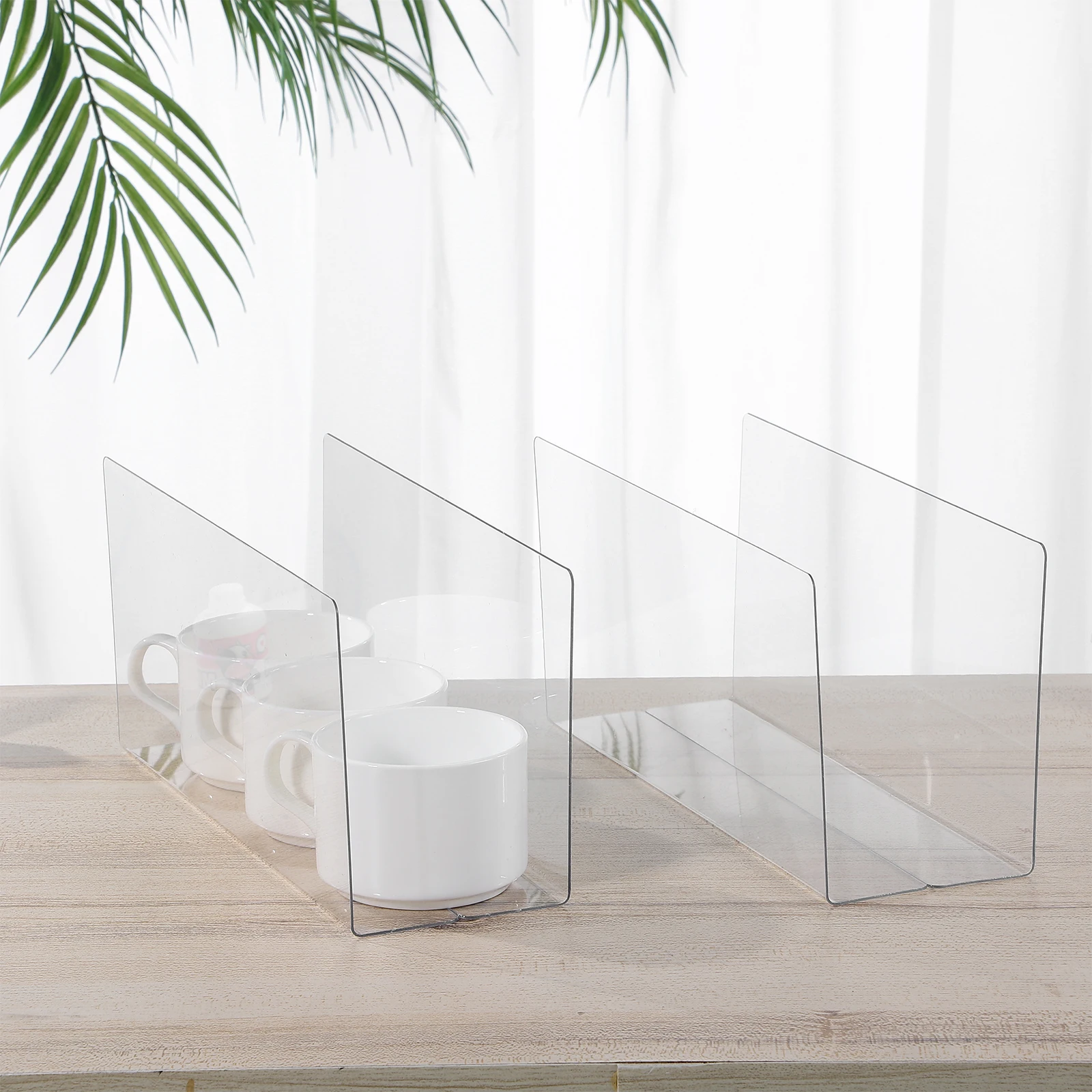

5pcs Plastic PVC Separator Smooth L-shaped Shelf Dividers Supermarket Goods Clapboard Organizing Storage Rack