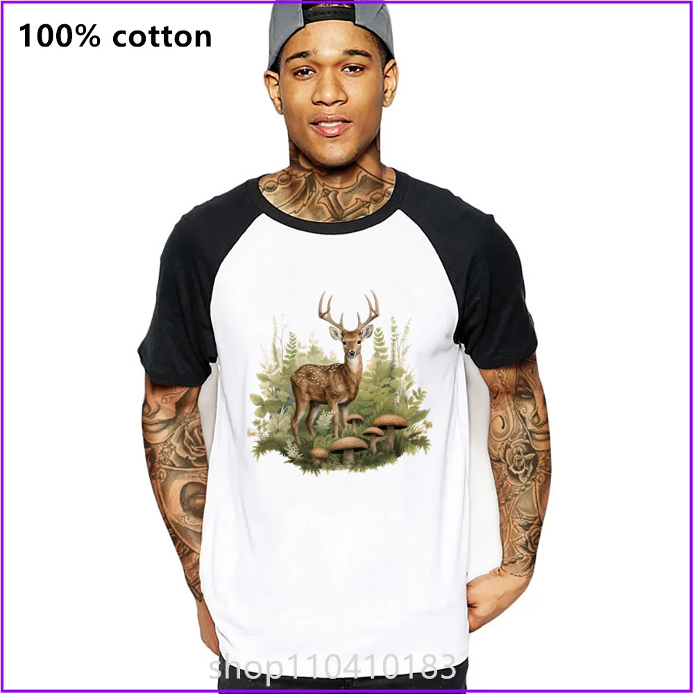 Beautiful Wild Deer In The Forest Wild Animal  T Shirts For Men'S Women Tshirt T-Shirt Long Sleeve Compression Tee Logo Blank Bl