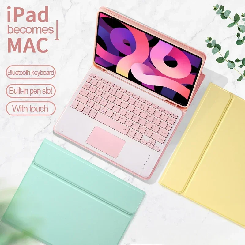 For iPad 10th Generation 10.9 Inch Tablets Keyboard Case For iPad Pro 11 2024 Air 4 5 iPad Air 2 Air 3 Pro iPad 9.7 Covers Funda