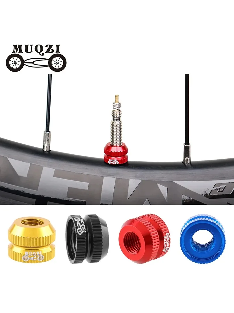 AliExpress MUQZI 2Pcs Bike Tubeless Tire Presta Valve Nut MTB Road Bicycle Rim Aluminum Ultralight Valve Cap Cycling Repair Parts