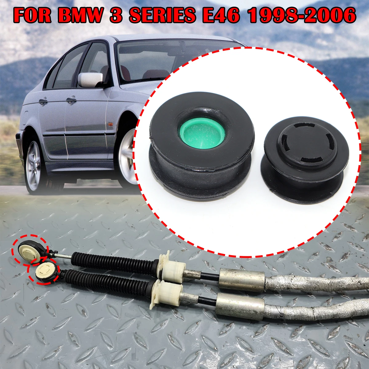 

Manual Gearbox Shift Cable Linkage Control Bushing FOR BMW 3 SERIES E46 1998-2006 Gear Shifter Lever Selector End Repair Fix