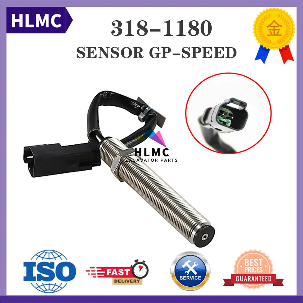 Excavator Electronic Parts Replacement 318-1180 3181180 Speed Sensor For Loader 966H Engine 3412 3412C SPS342