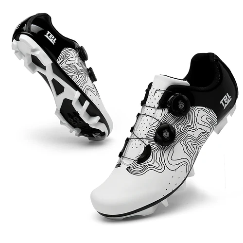 Imagen 2 del producto Zapatillas de deporte para bicicleta de montaña con autosujeción para hombre, zapatos de ciclismo Spd, tacos para bicicleta de carreras, calzado para ciclismo de montaña y carretera