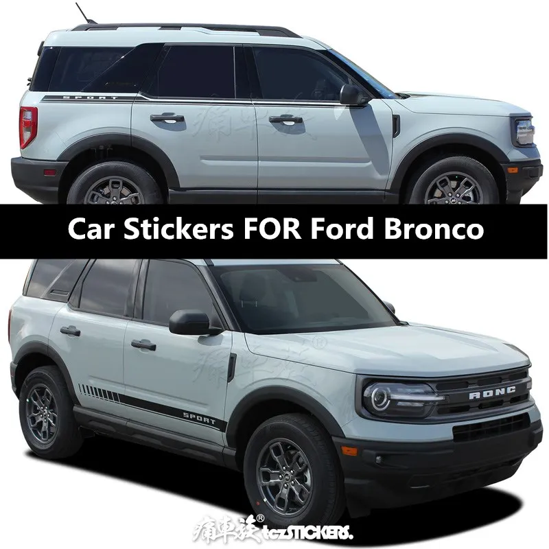 

New custom modified decoration Vinyl decal car stickers FOR Ford bronco body sides dedicated sports film accessories