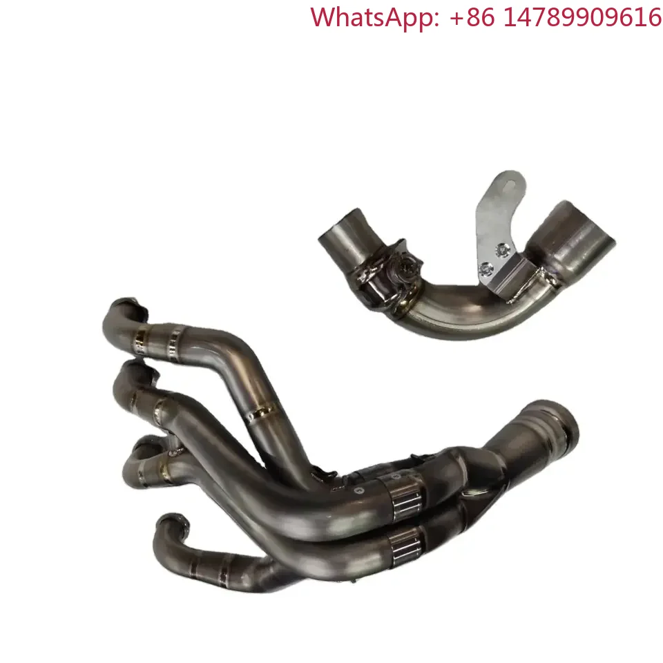 Titanium Motorcycle Exhaust Muffler Pipe System Parts Fits 1000cc Naked Bike, Stainless Steel Performance, Racing Escape Parts