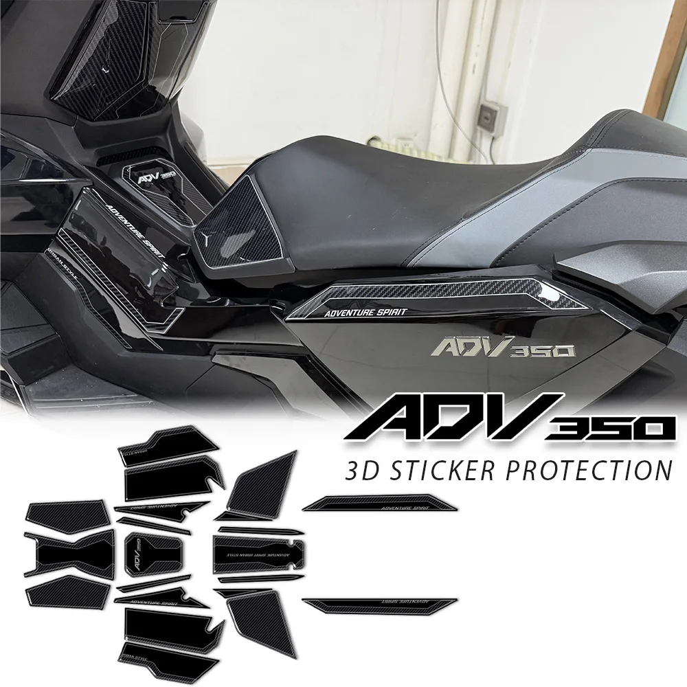 

For ADV 350 ADV350 2025 Motorcycle Accessories 3D Resin Sticker Protection Kit tank pad Fuel Cap 2022 2023 2024
