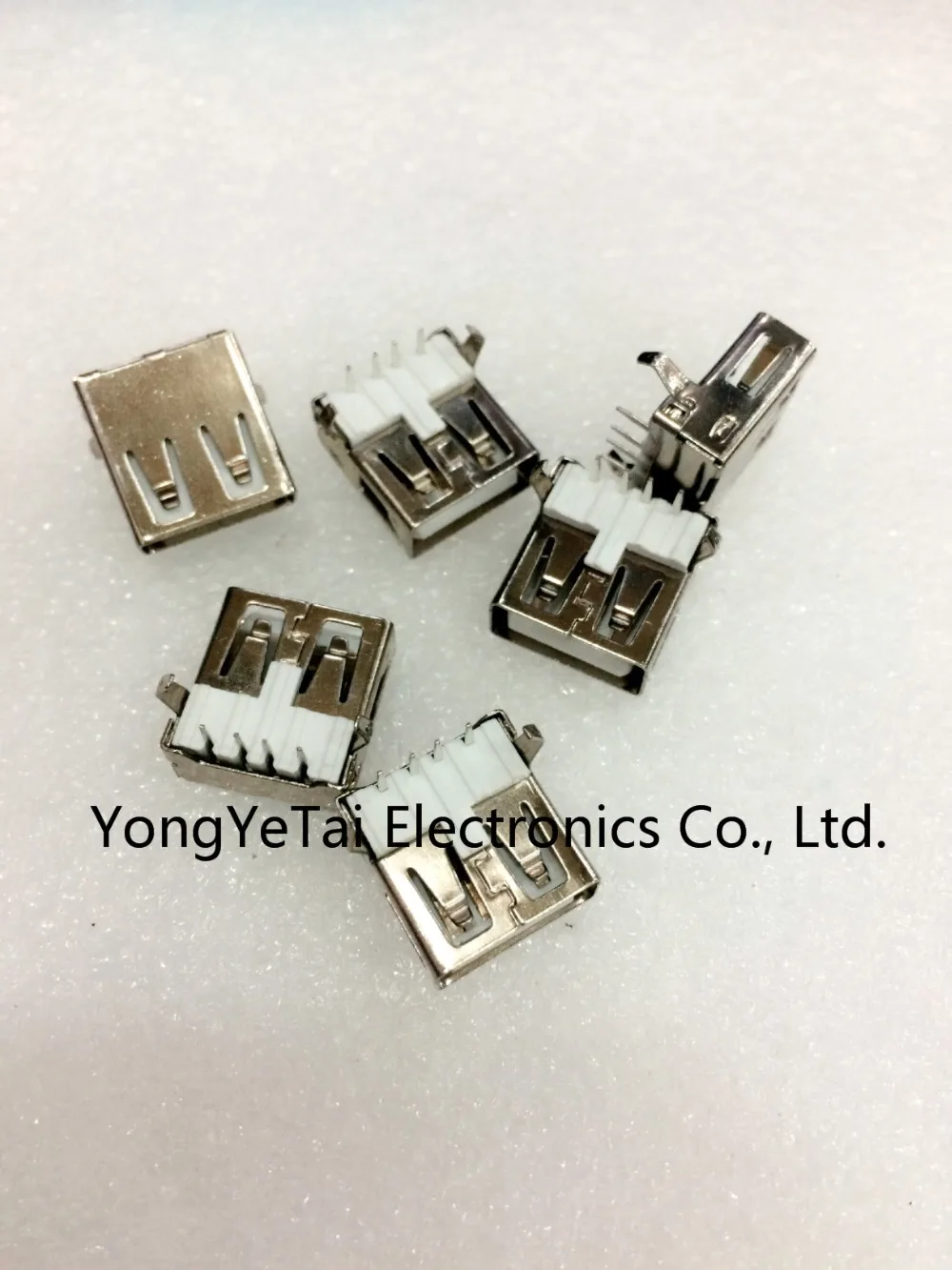 YYT 10PCS AF 90 Degree USB Female A Female Horizontal White Computer Mobile Interface Edged Boundless Copper