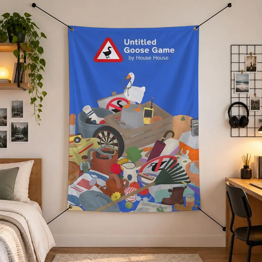 Game U-Untitled Goose Flags Vertical Wall Hanging for Bedroom Dorm Living Room Party Garage Camping