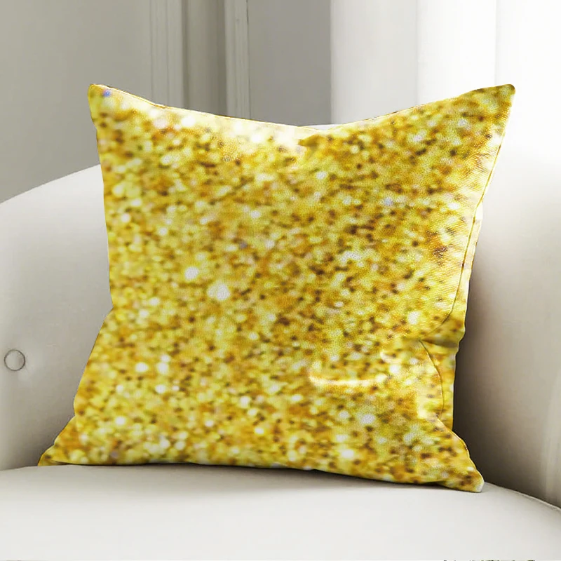 

Golden Glitter Pillow Case Soft Cushion Cover for Sofa Bedroom Decorative Shiny Throw Pillowcase