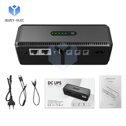 10400mah Mini Uninterruptible Power Supply 5V 9V 12V 3 Way Output UPS Reserve Power Supply Large Capacity Power Supply