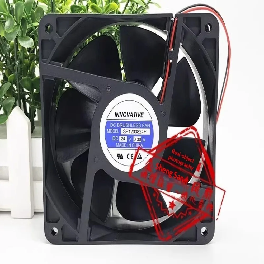 

For INNOVATIVE SP1203824H DC24V 0.30A 12CM 2-Wire Inverter Cooling Fan