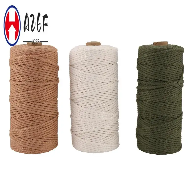 

A26F-Набор из 3 пряжек для макраме — хлопковый шнур для проектов DIY, гобелен «Ловец снов» — хлопковый шнур — белый, оливково-зеленый, розовый