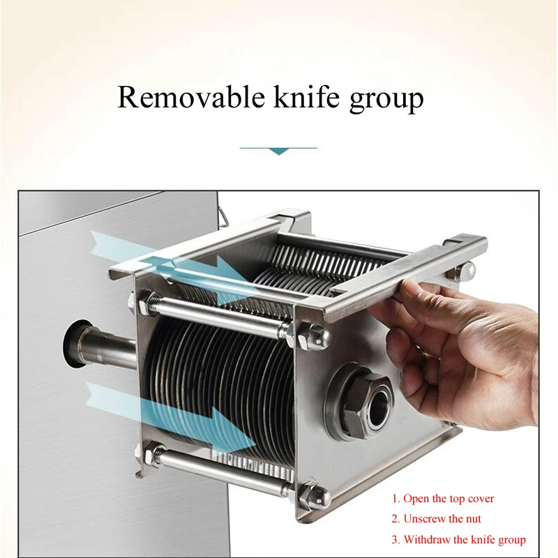 Meat Slicer Commercial Frozen Bone Cutting Machine Minced Lamb Bone Meat Cutter Chicken Duck Fish Ribs Lamb Cutting Kitchen Tool