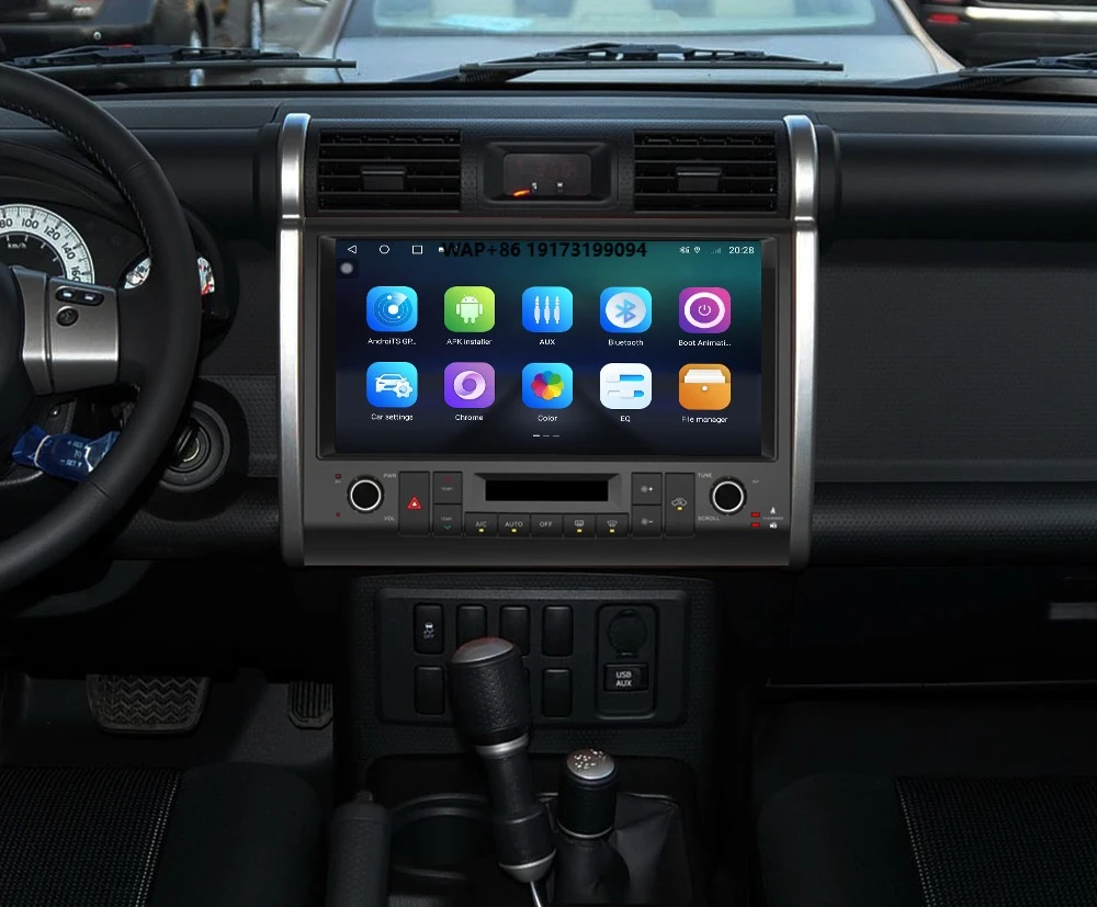 Player Multimídia Carplay de 13,3 Polegadas para FJ Cruiser 2007-2020, Rádio de Carro Android 11 Auto Sem Fio, Unidade Principal Navi
