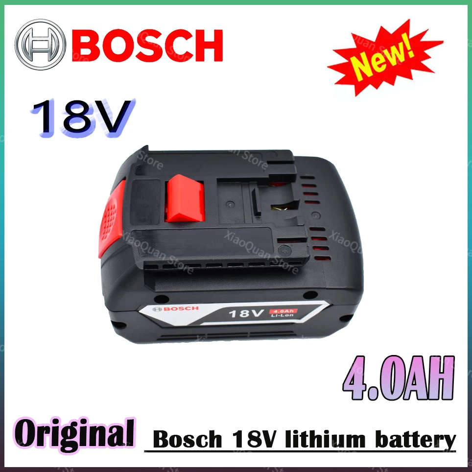 

Original 18V 4.0Ah Rechargeable Li-ion Battery For Bosch 18V Power tool Backup Portable Replacement BAT609 Indicator light